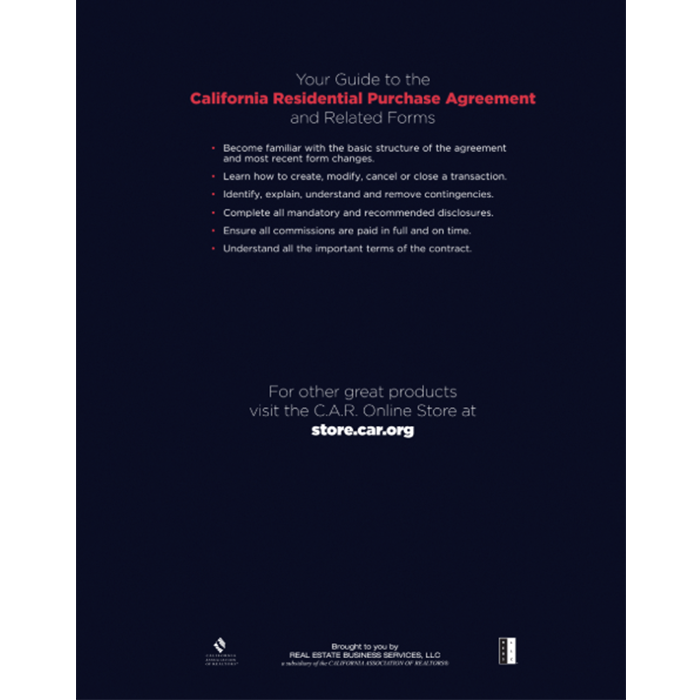 c.a.r. guide to california residential pruchase agreement