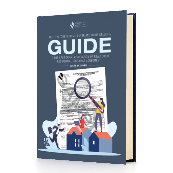 Book titled 'The Realtors' Home Buyer and Home Seller's Guide in Spanish' on a white background