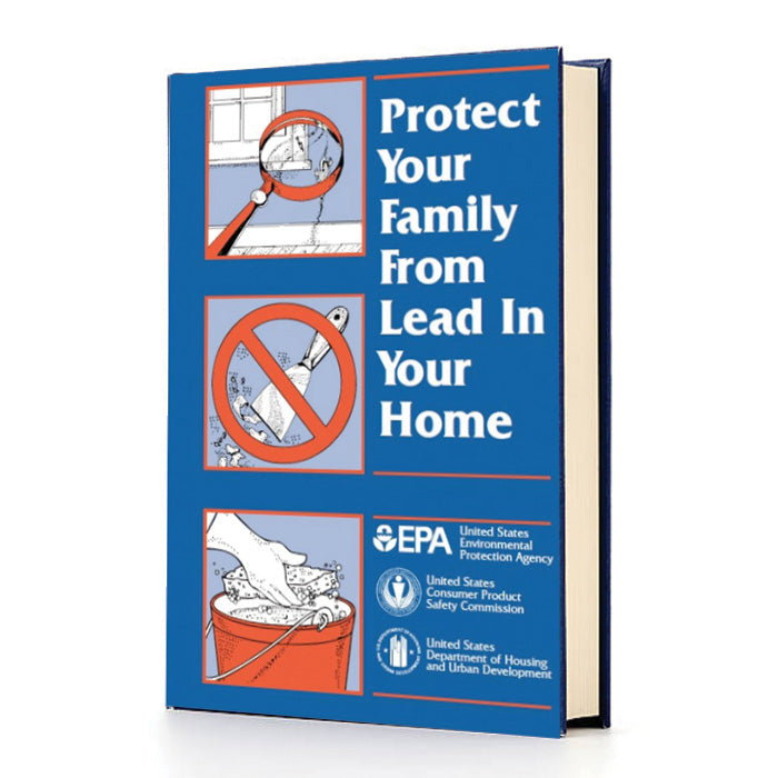Book cover with EPA logo and text about protecting family from lead in home
