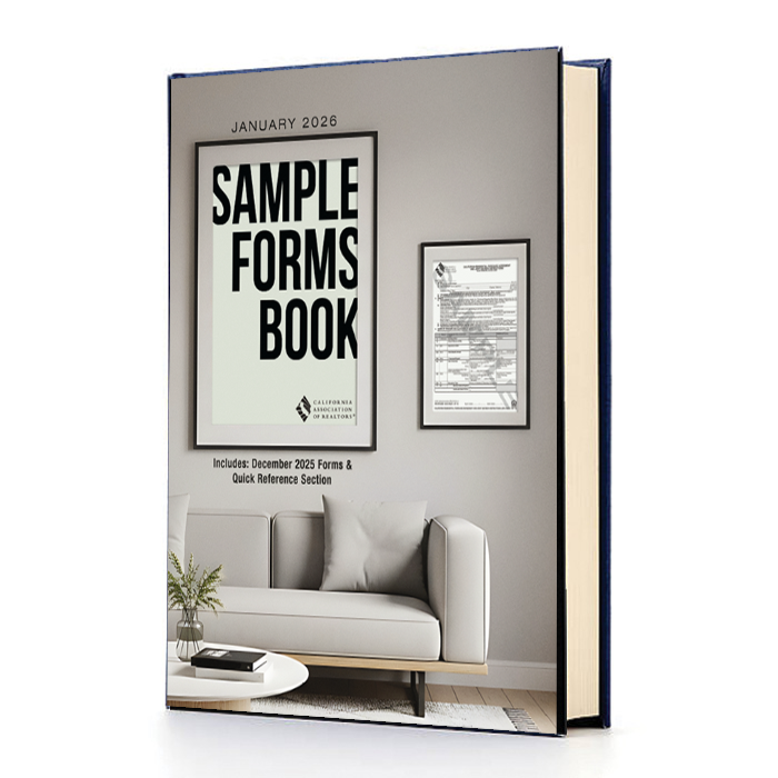 c.a.r. california association of realtors sample forms books january 2026